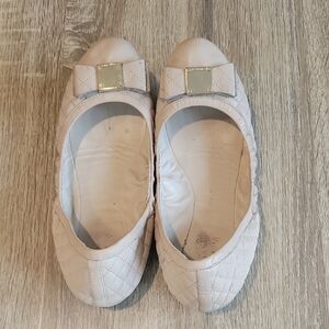 Cole Haan Cream Quilted Ballet Flats
